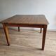 Square art deco dining table in solid wood