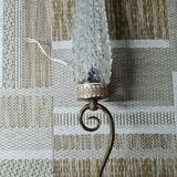 70s molded glass wall lamp