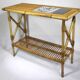 Rattan and ceramic console table - AUDOUX - MINNET and Roger CAPRON