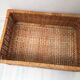 Vintage rattan wicker storage unit with 3 drawers