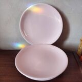 6 pink earthenware plates by Niderwiller
