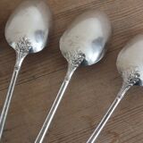 Armand Fresnais, 6 small silver metal spoons, Russian model
