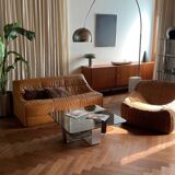 2-seater leather canapé by Ligne Roset, model Anais, vintage 1980s.