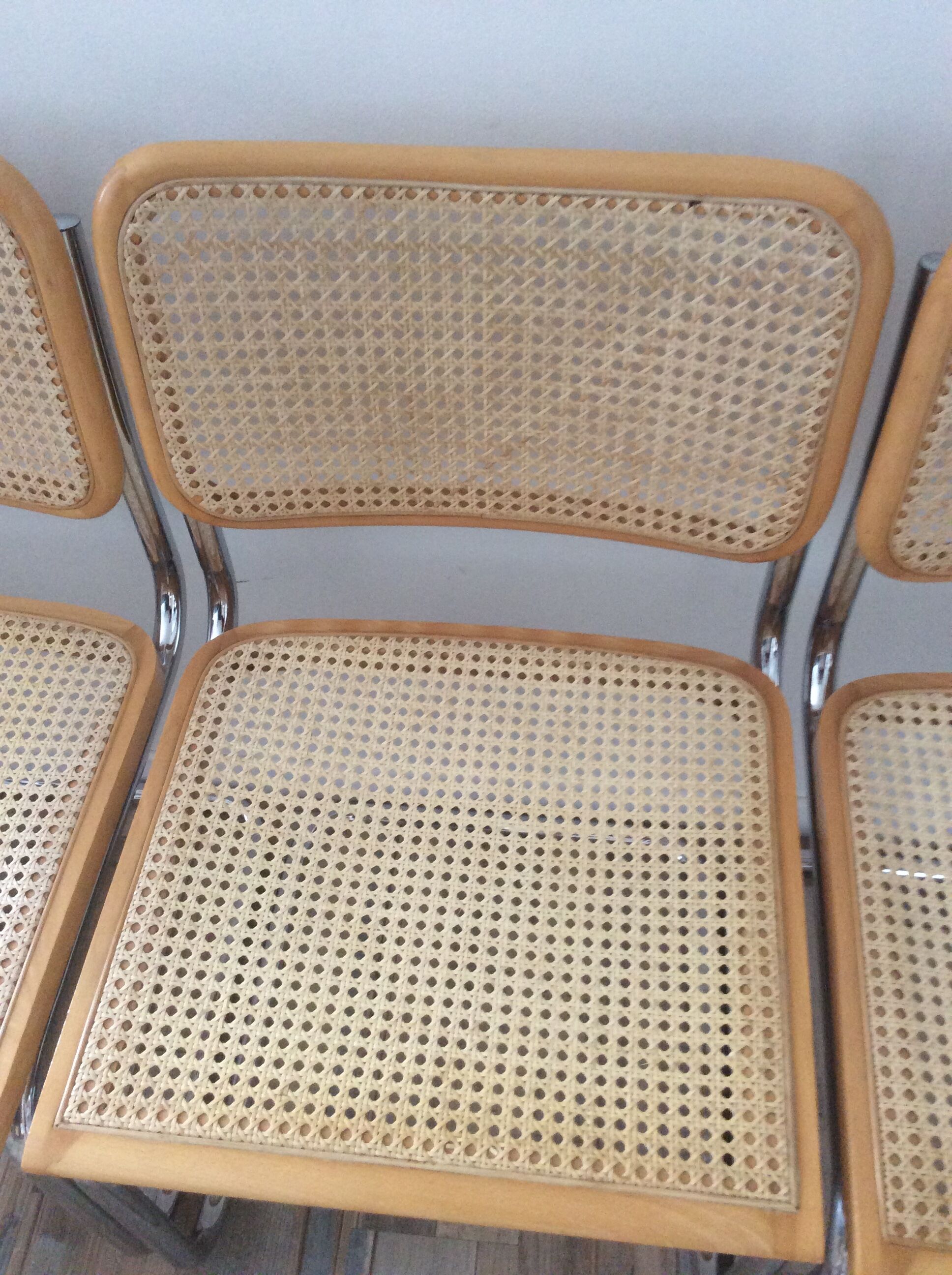 Série de 4 chaises Marcel Breuer Cesca B32