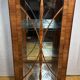 Art deco vintage brocante display cabinet walnut 1920-1930