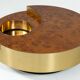 Trg" circular coffee table with bar by willy rizzo, 1970