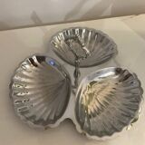Vintage silver-plated server - Shell - 3 compartments