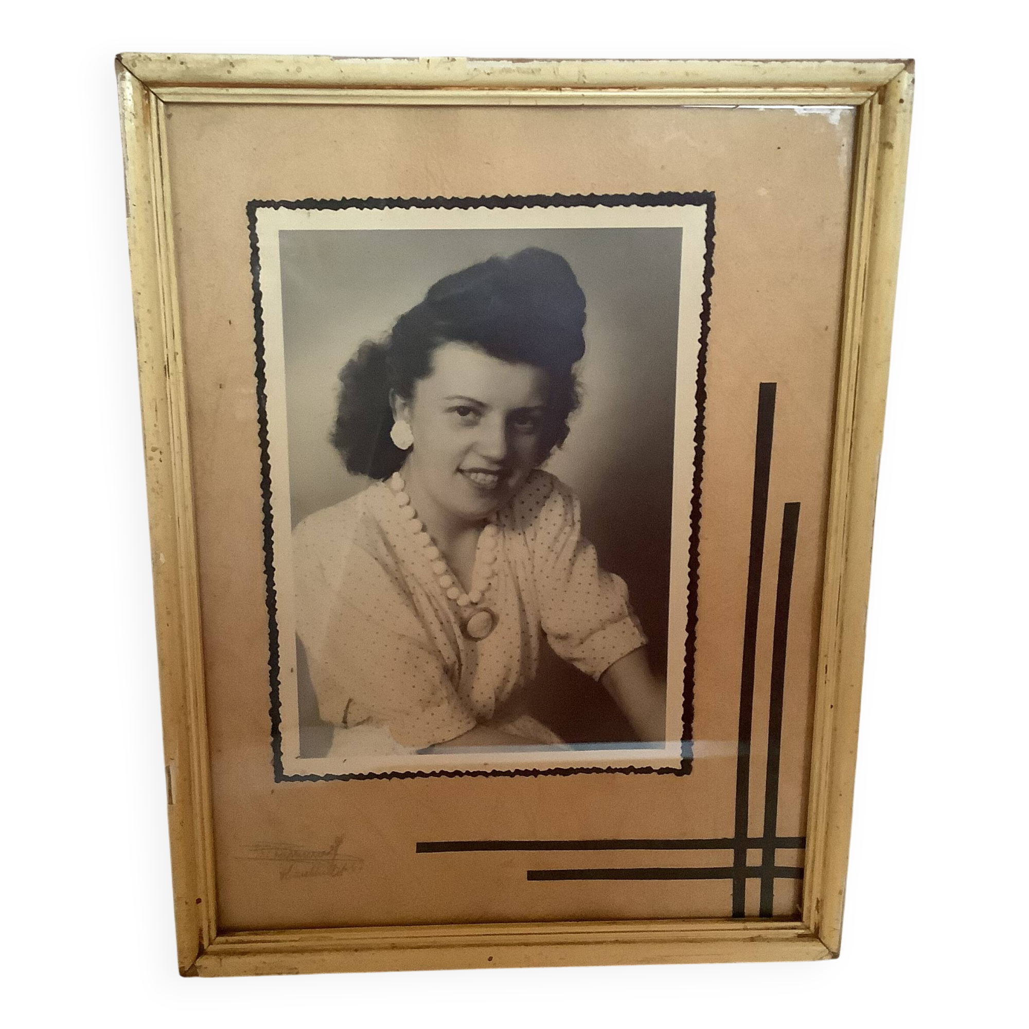 Old photograph of woman with jewelry