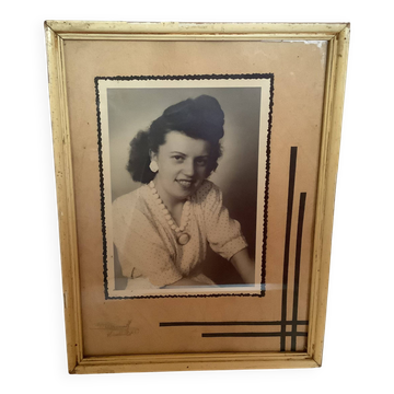 Old photograph of woman with jewelry