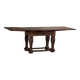 Antique Baroque dining table/desk in oak, Danish cabinetmaker, 19th century.