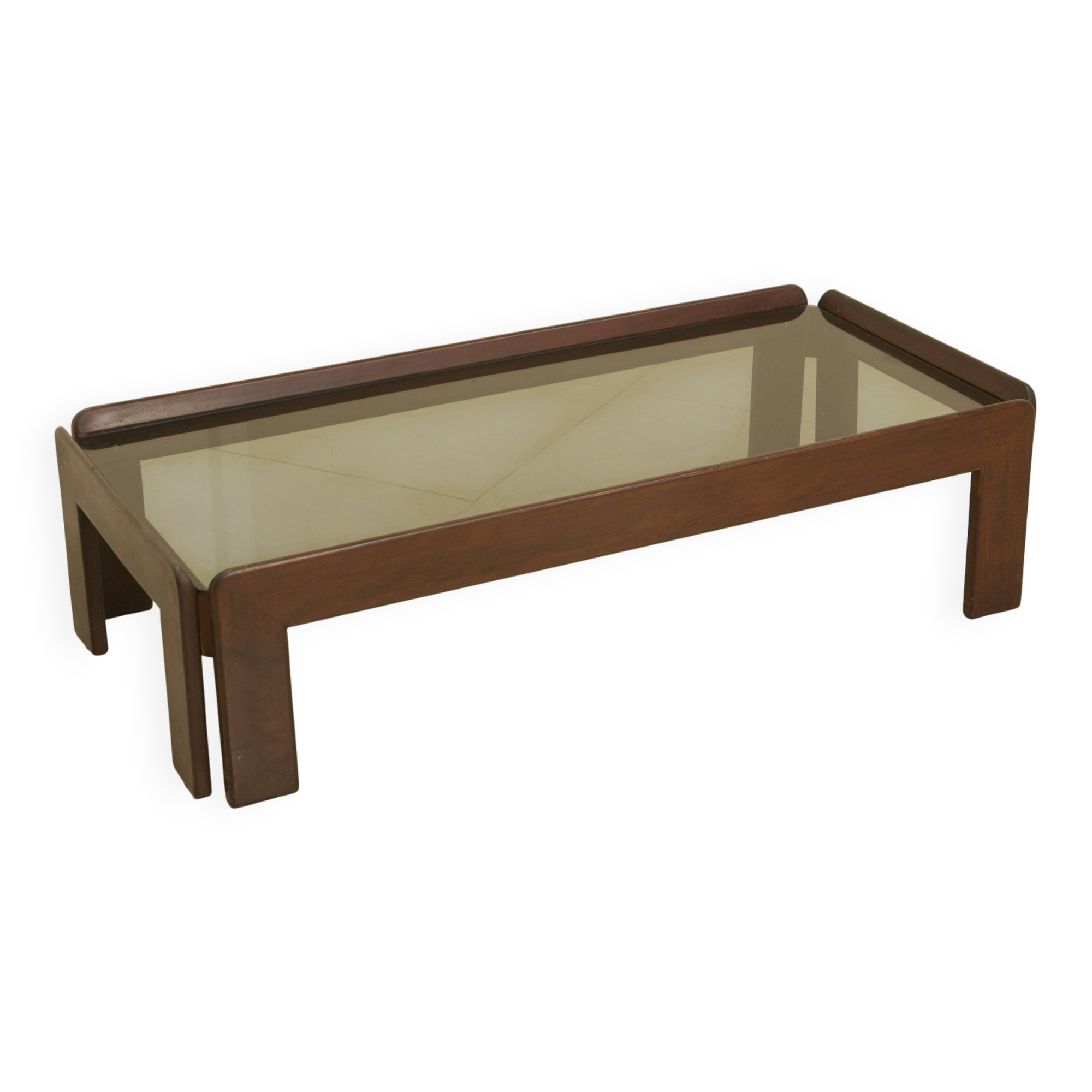 Wooden coffee table by Tobia & Afra Scarpa for Cassina 60s