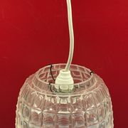Lustre abat-jour en plexi/plastique avec effet optique géomértrique vintage