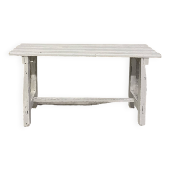 Weathered wooden bench