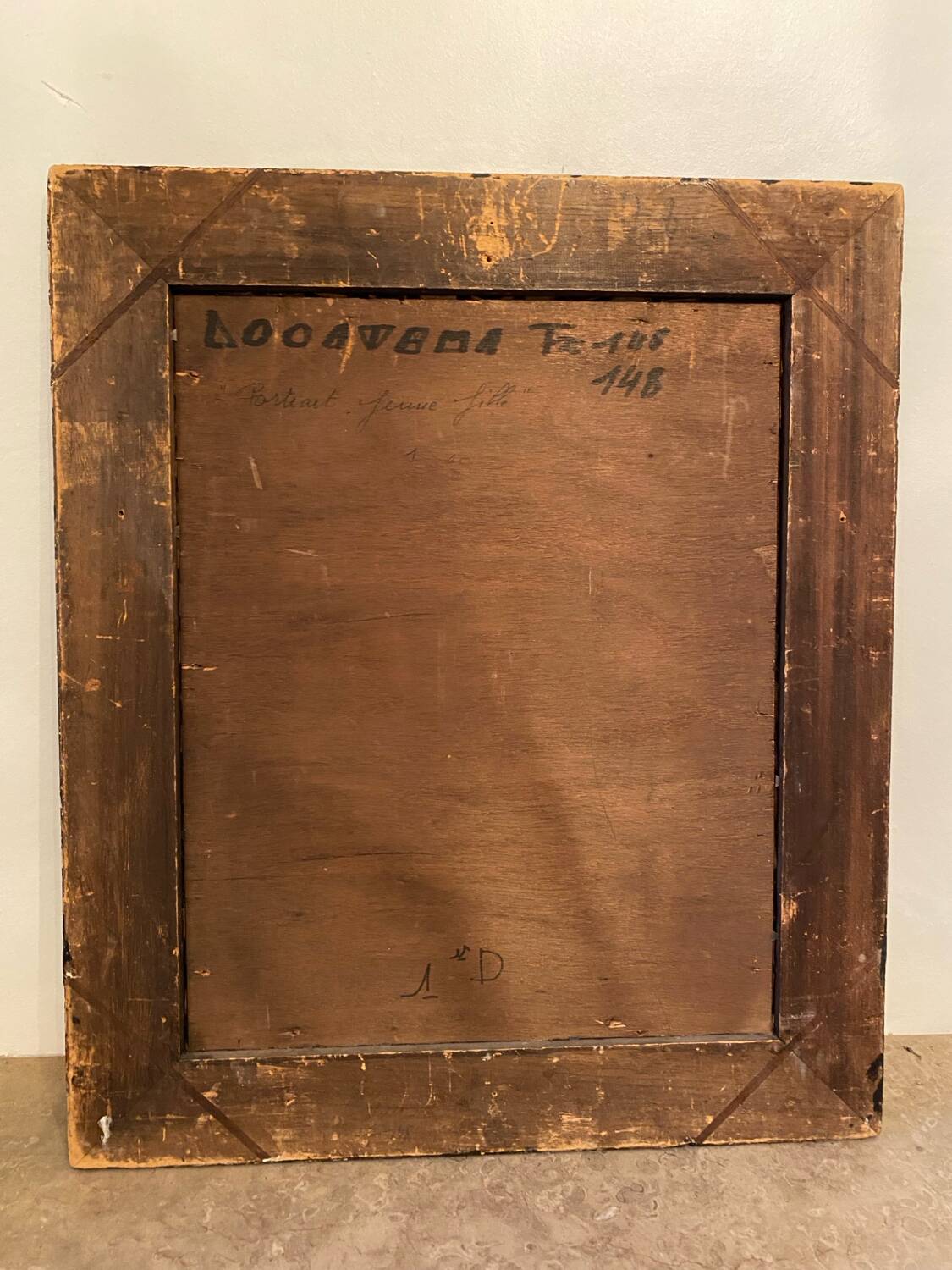 Old portrait of a young girl