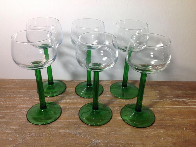 6 Alsace wine glasses