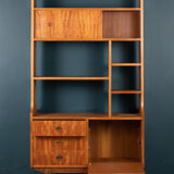 Retro Teak 1960s Two Sided Mid Century Room Divider Bookcase Shelving