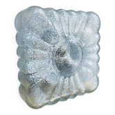 Spanish square textured glass flush mount lamp