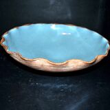 Old salad bowl in glazed terracotta signed bisch seltz