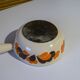 Enamelled cast iron fondue pot with 70's Le Creuset pattern