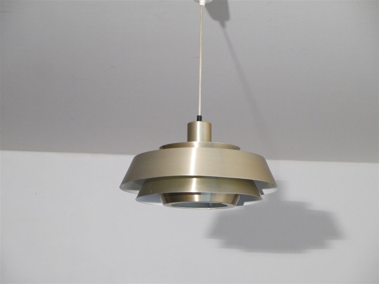 Danish vintage metal pendant lamp 1960
