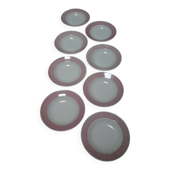 8 Badonviller soup plates