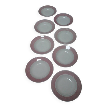 8 assiettes creuses Badonviller
