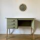 Bureau scandinave en teck restauré - Pieds compas