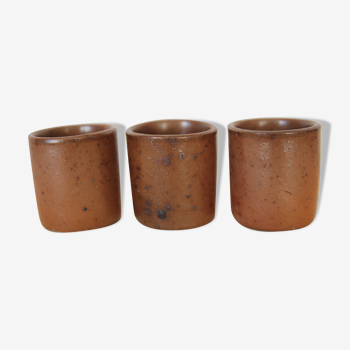 Trio de verres en grès