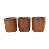 Trio de verres en grès
