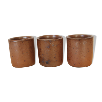 Trio of sandstone glasses