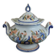 Antique sugar bowl in Rouen-style earthenware