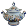 Antique sugar bowl in Rouen-style earthenware