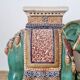 Plant stand - Vintage elephant stool in glazed ceramic