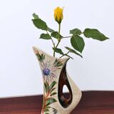 Vintage Vallauris Vase Atelier Tess - Handcrafted Thistle Decor