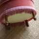 Fauteuil chauffeuse velours rose boudoir