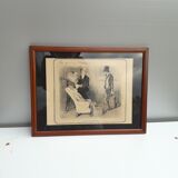 Lithograph by Honoré Daumier, The Hydropathic Doctor, 1920