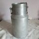 Milk jug whole milk can in vintage aluminum