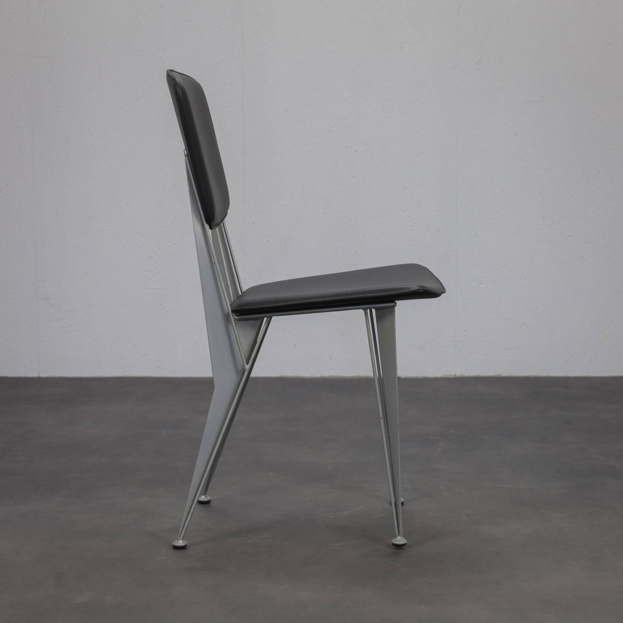 Set of 4 T38 dining chairs by Studio Archirivolto for Fasem, Italy, 1980s