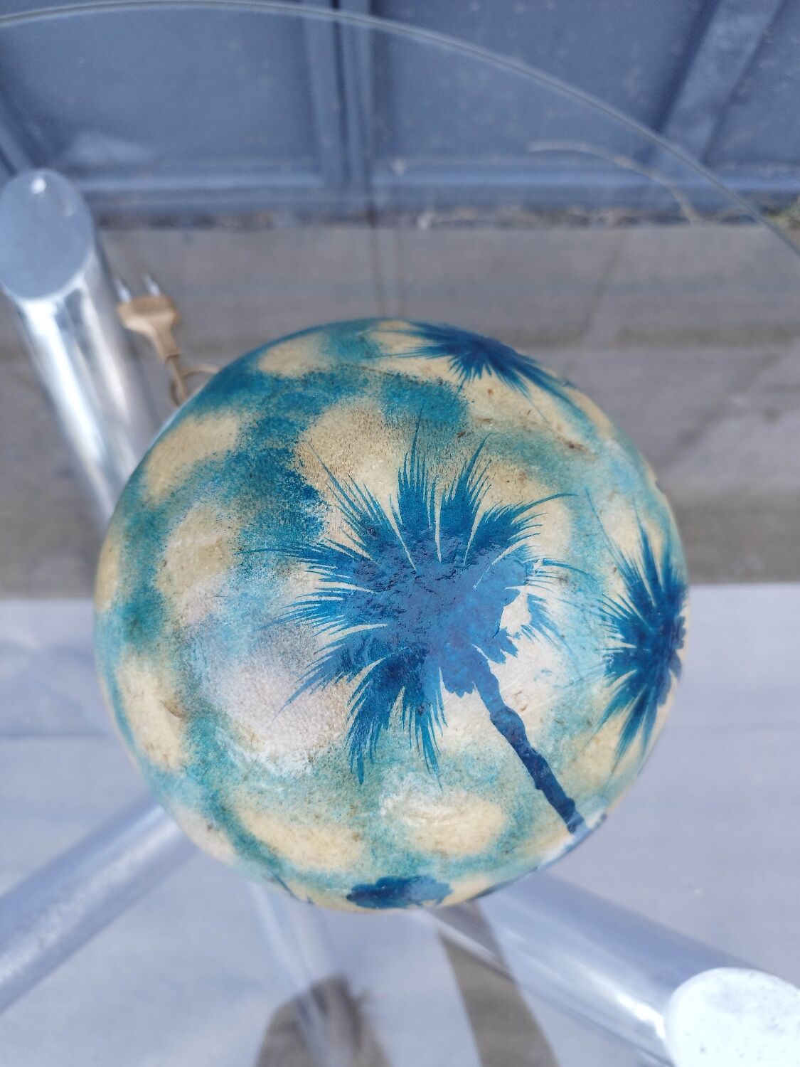 Table lamp night light globe luminous desert oasis