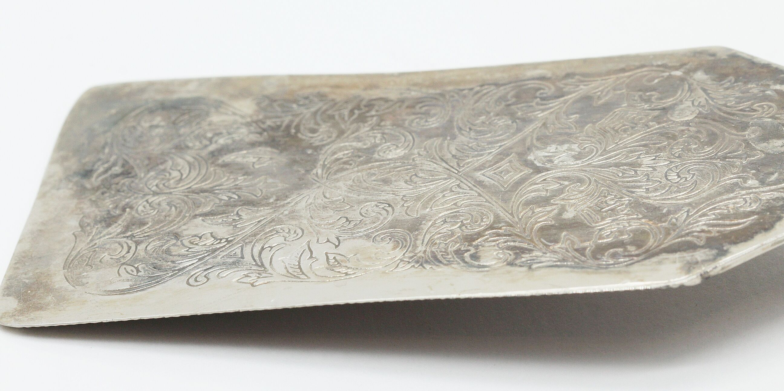 Old silver metal pie shovel