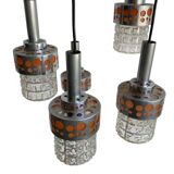 CASCADE LAMP / VINTAGE SOLID CHROME CHANDELIER