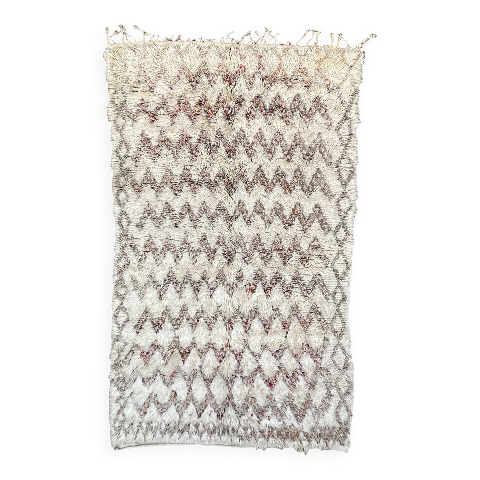 White Marmoucha Moroccan rug - 194 x 347 cm