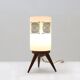 Mid-Century Modern French Table Lamp with Opaline Glass Shade, 1960s