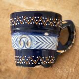 Tasse à café Henriot Quimper originale, design bleu vintage des années 1950