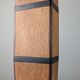 Art Deco pedestal column in wood with geometric marquetry, France, 1920s