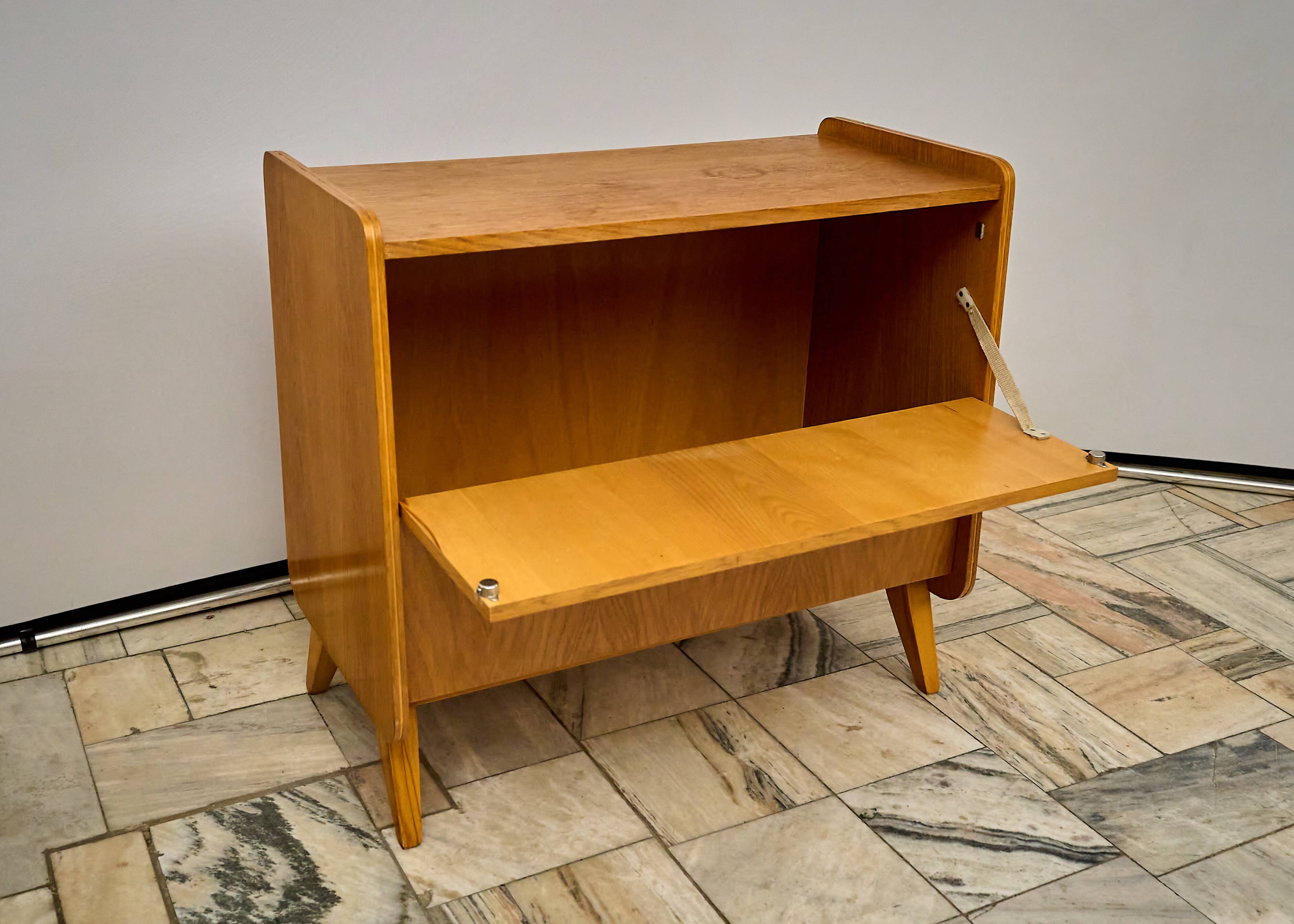 Vintage Bedding Cabinet 1960s Czechoslovakia