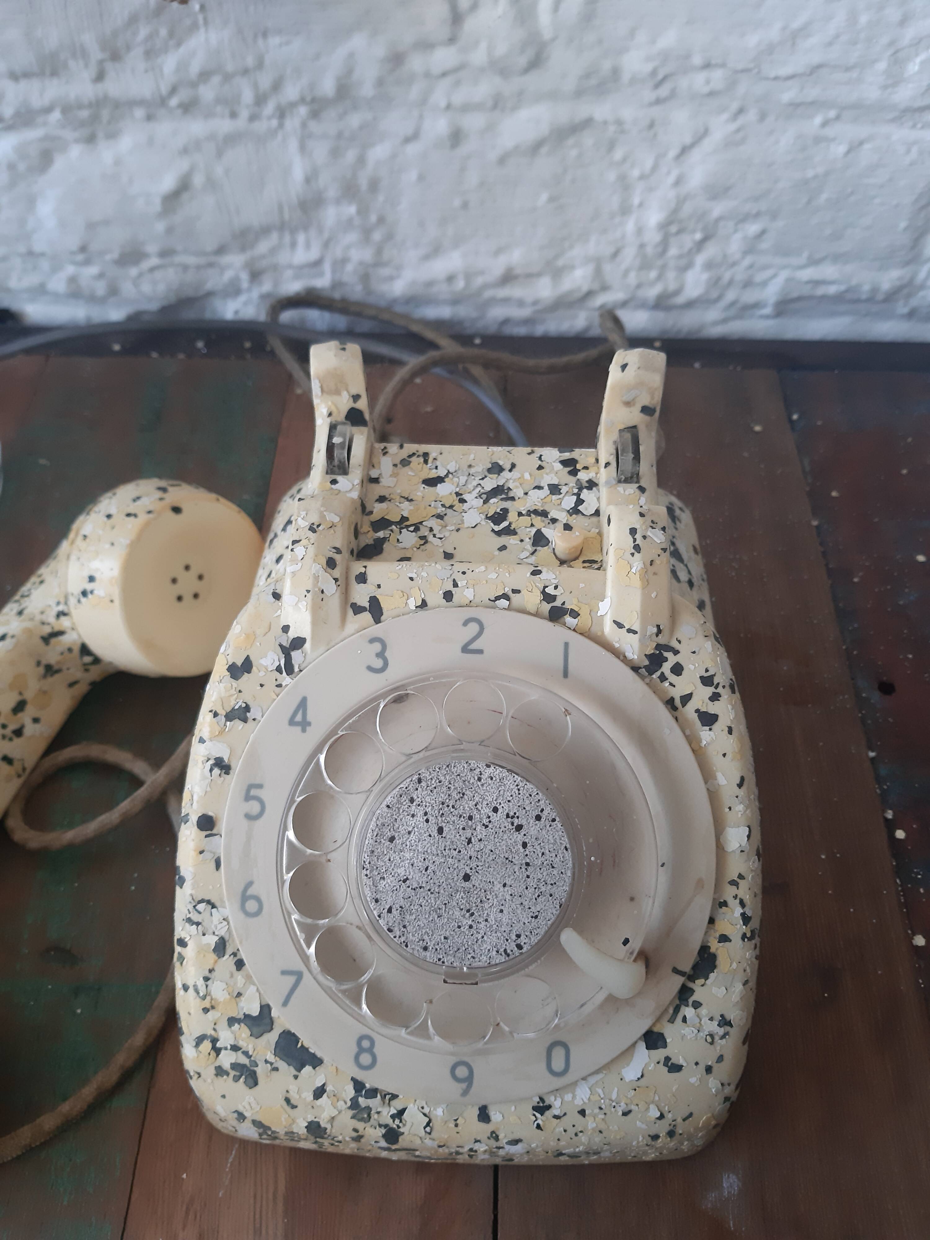 Vintage phone terrazzo effect 1963