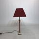 1980s Brass and Pink Enamel Table Lamp Memphis Vintage Arcade Candle