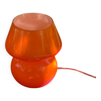 Vintage orange mushroom lamp