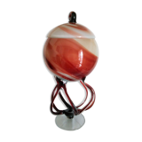 Globe vase with Murano glass lid